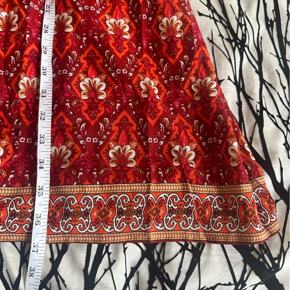 SHEIN CURVE+ Vacation Style Flower Overlap V-Neck Ruffle Short Sleeve Dress, 3X - Picture 14 of 16